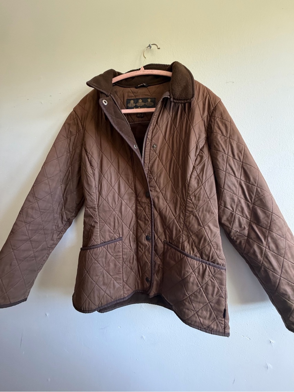 Barbour | Brown Quilted Jacket, Soft Duracotton Polarquilt, size 10